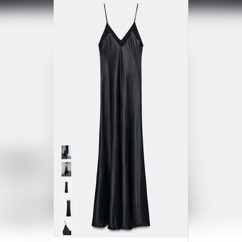 Zara Elegant Black Maxi Dress - Picture 7 of 9